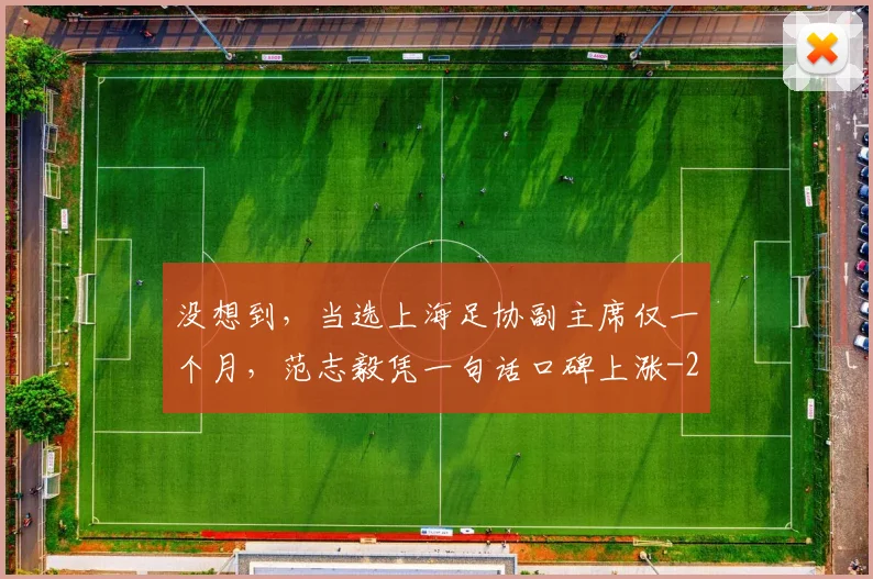 没想到，当选上海足协副主席仅一个月，范志毅凭一句话口碑上涨